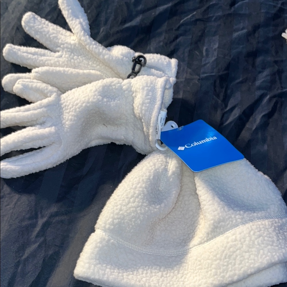 NEW! Girl’s Large COLUMBIA FLEECE BOULDER SPRINGS HAT & GLOVES SET